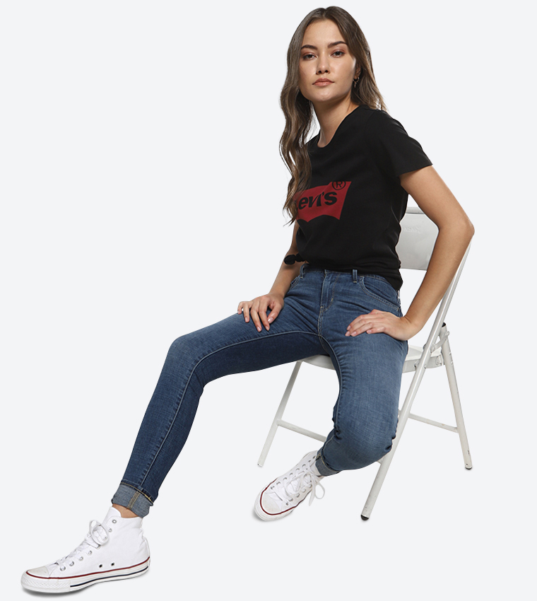 Logo Printed Round Neck Short Sleeves T-Shirt