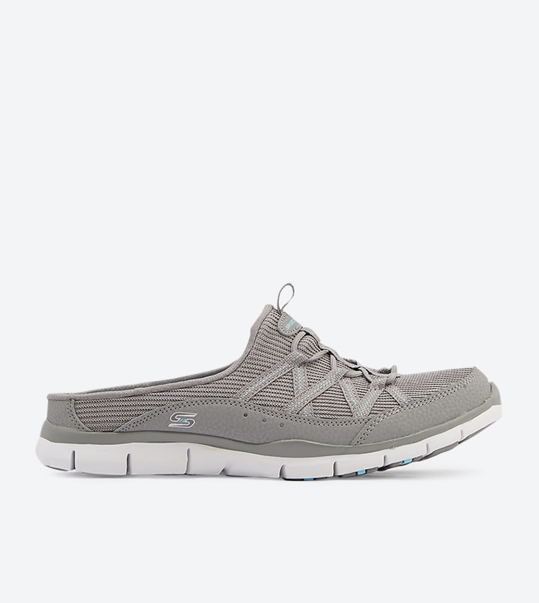 Buy Skechers Gratis Real Story Slip On Shoes Grey In Grey 6thStreet Qatar