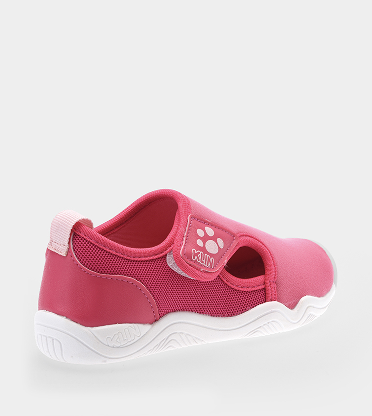 Logo Printed Velcro Closure Slip-On Shoes
