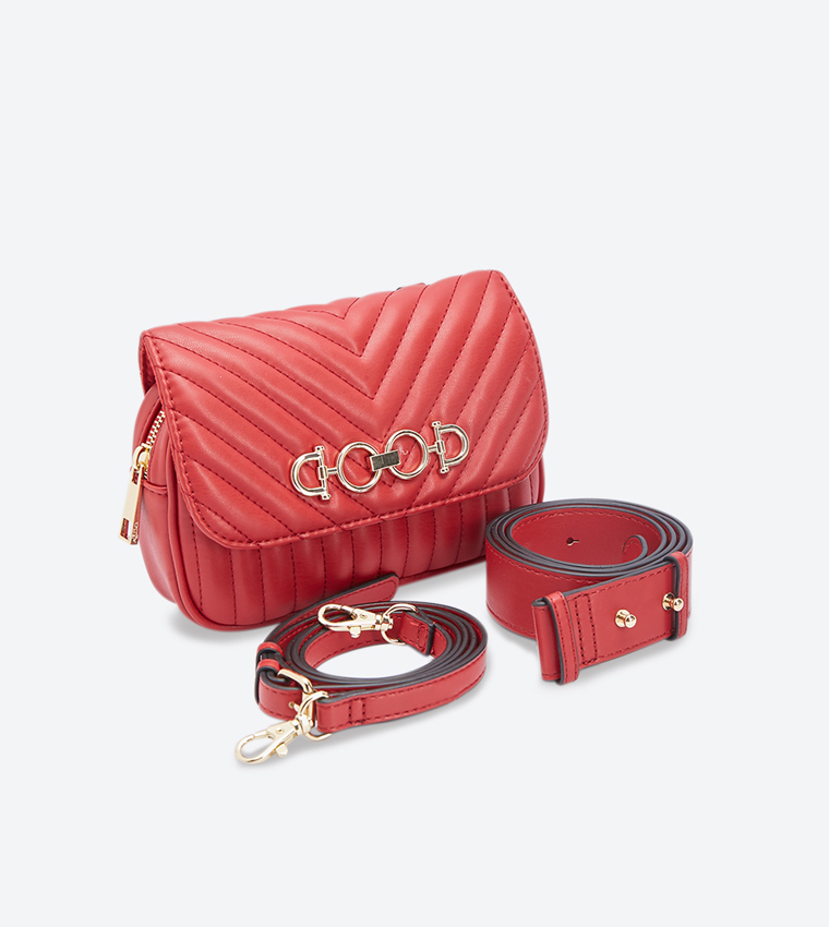 Aldo red fanny pack hotsell