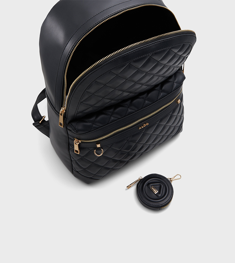 CALALASSI Quilted Backpack with Coin Pouch