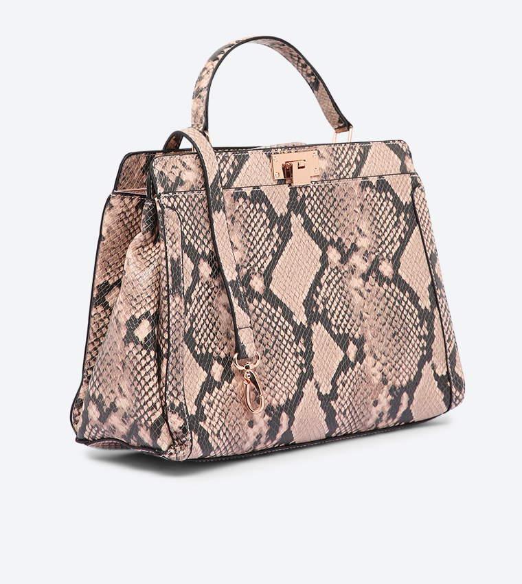 Buy Aldo Craliwiel Snake Print Detail With Shoulder Strap Cross Body Bag Multi In Multiple Colors 6thStreet Oman
