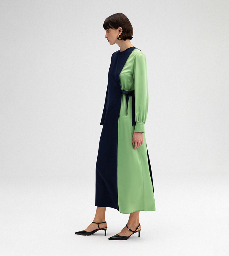 Color Block A-Line Dress