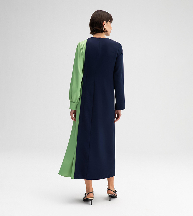 Color Block A-Line Dress