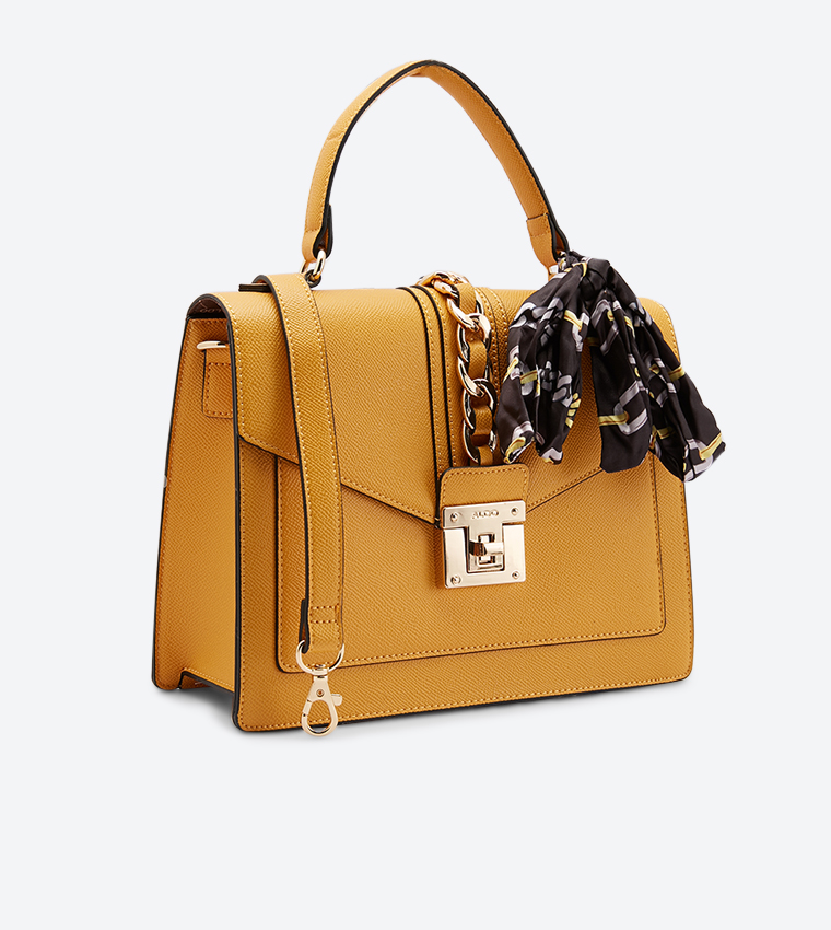 Buy Aldo Twist Lock Fastening Glendaa Top Handle Cross Body Bag Yellow