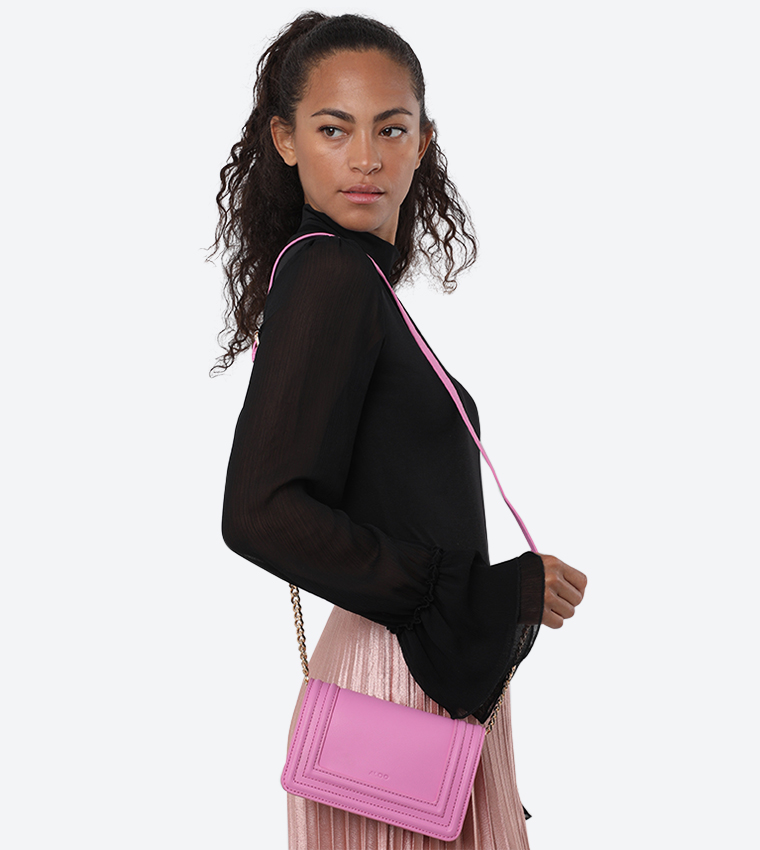 Buy Aldo Lukasha Magnetic Snap Closure Cross Body Bag Pink In Pink 6thStreet UAE