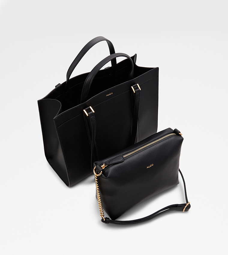 Buy Aldo NINETONINE Solid Tote Bag Set In Black | 6thStreet UAE