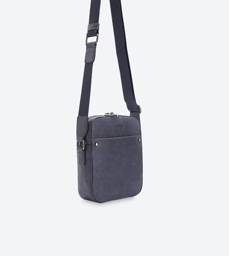Buy Aldo Poani Top Zip Closure Messenger Bag Navy In Navy 6thStreet Qatar