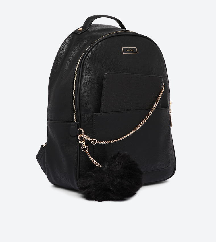 Buy Aldo Sevadowiel Brand Logo Detail Zip Around Backpack Black In ...