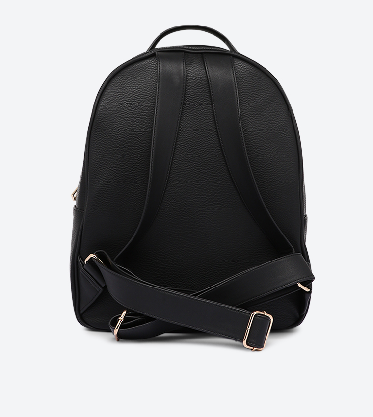 Buy Aldo Sevadowiel Brand Logo Detail Zip Around Backpack Black In ...