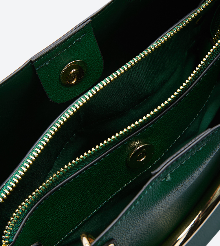 Top Handle Surgoine Tote Bag - Green