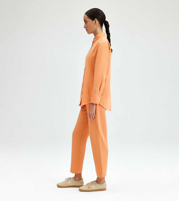 Solid Long Sleeves Co-Ord Set