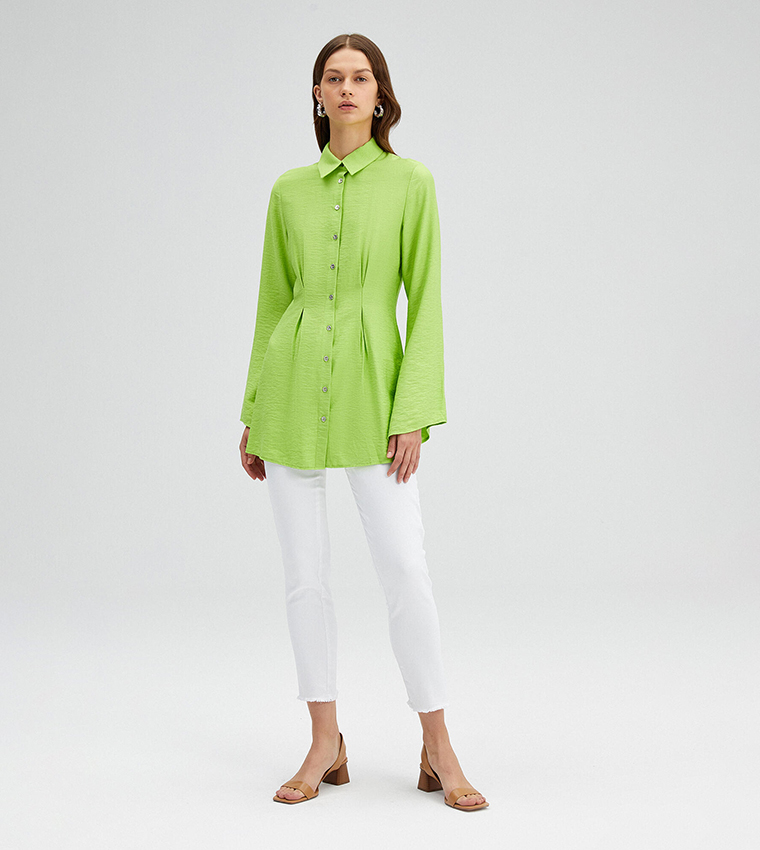 Crinkled Long Sleeves Shirt