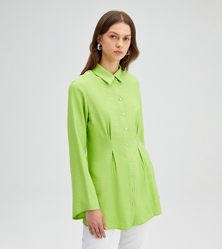 Crinkled Long Sleeves Shirt
