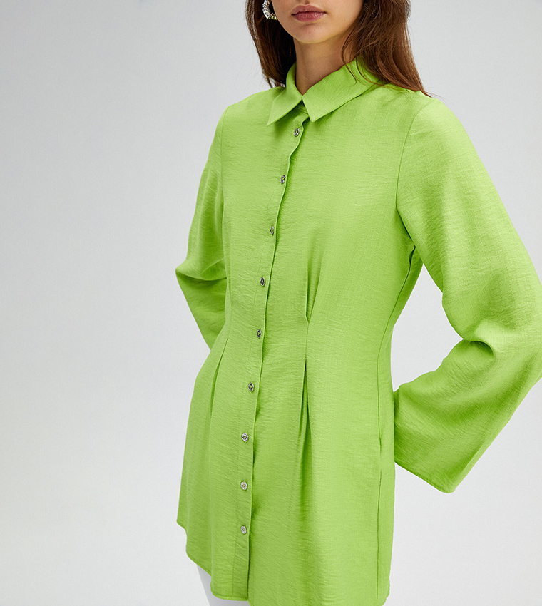 Crinkled Long Sleeves Shirt