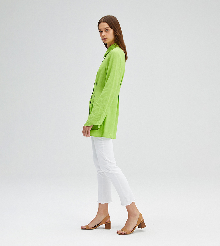 Crinkled Long Sleeves Shirt