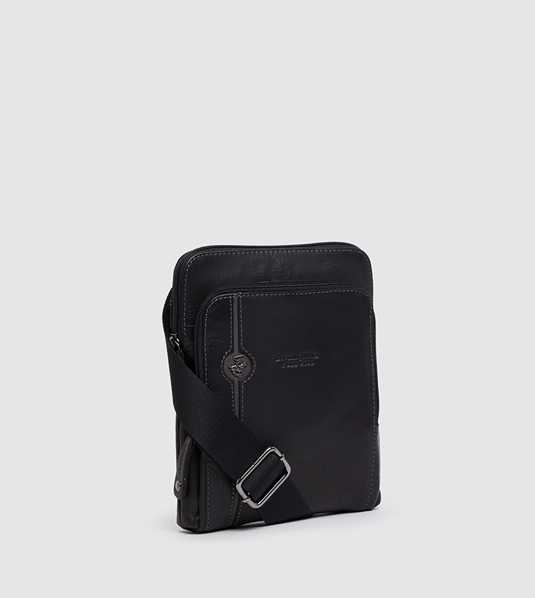 Man Leather Bag-Black