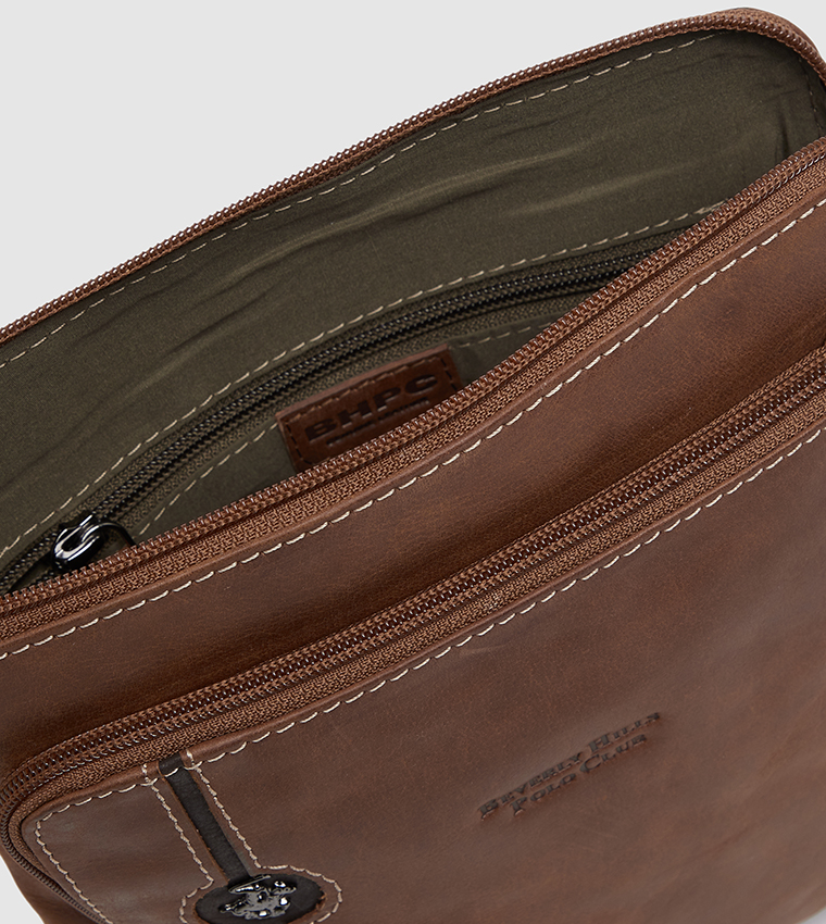 Logo Detail Reporter Bag