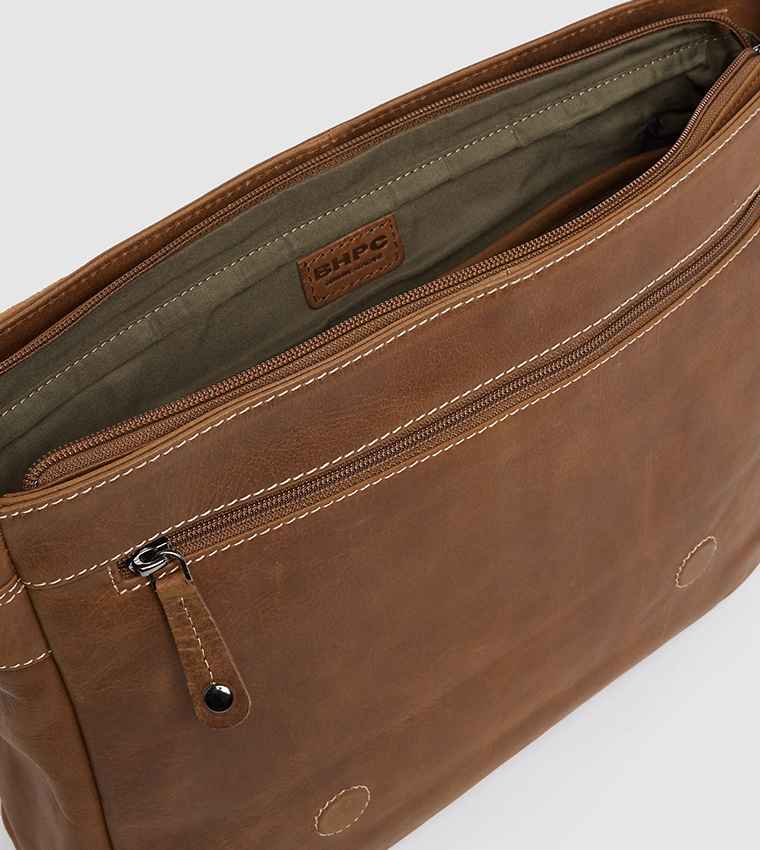 Man Messenger Bag-Brown