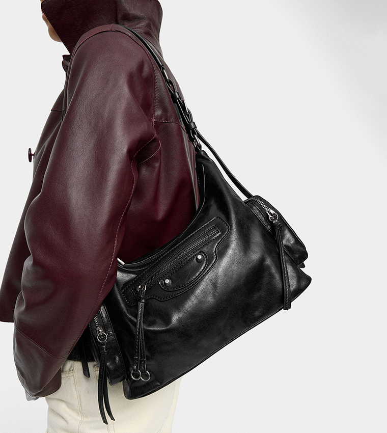 Textured Shoulder Bag