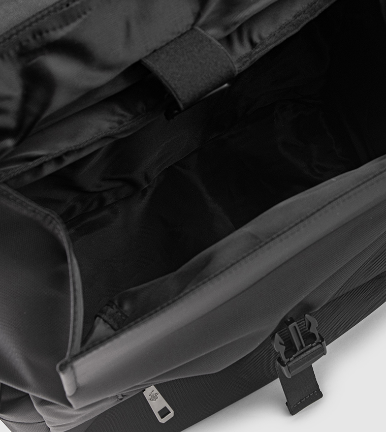 Logo Detail Buckle Closure Backpack