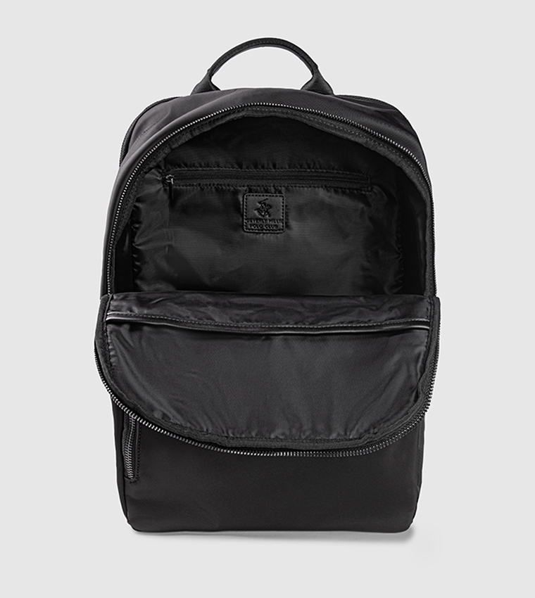 Logo Detail Zippered Backpack