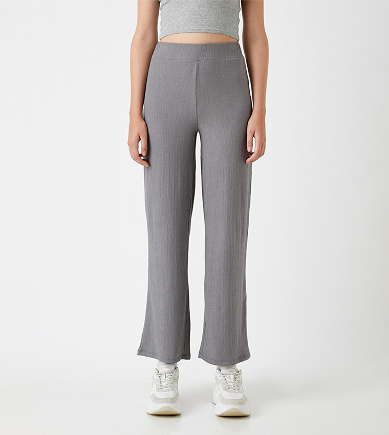 Solid Wide Leg Trousers