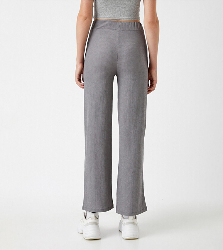 Solid Wide Leg Trousers