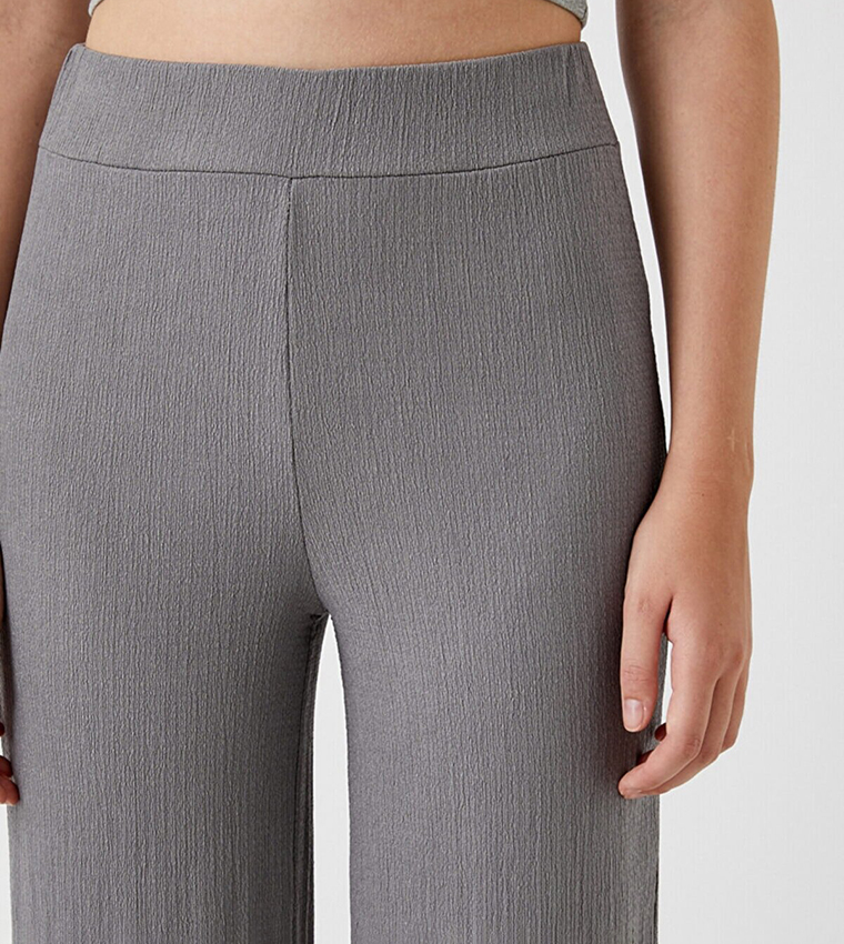 Solid Wide Leg Trousers