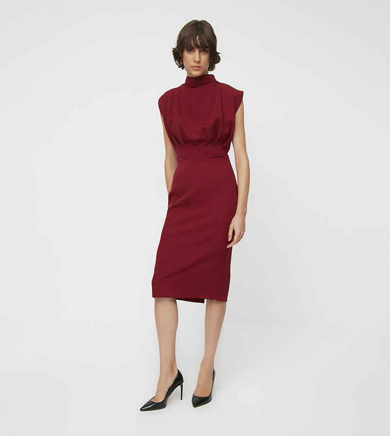 Pencil cut dress with sleeves best sale