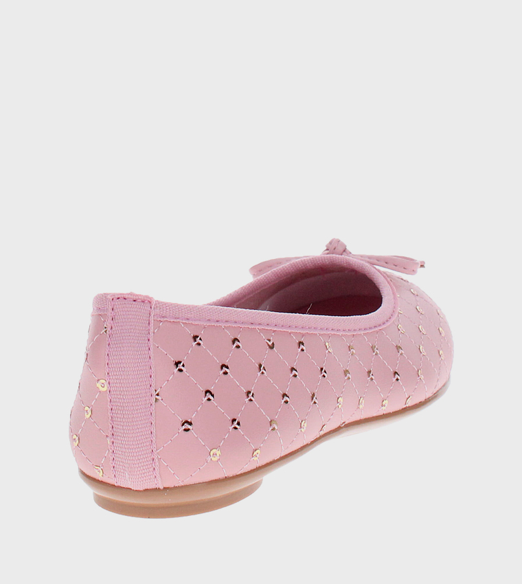 Bow Detail Round Toe Ballerinas