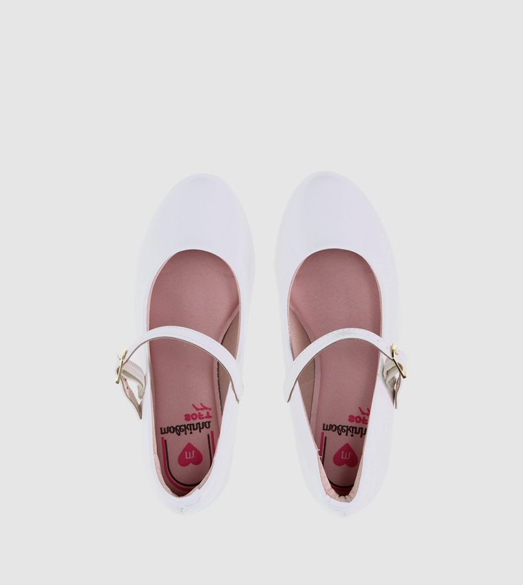 Buy MOLEKINHA EDITH Round Toe Mary Jane Shoes In White | 6thStreet UAE