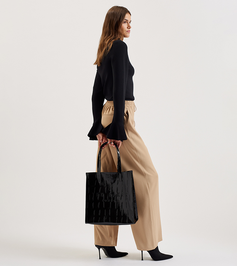 CROCCON Textured Tote Bag