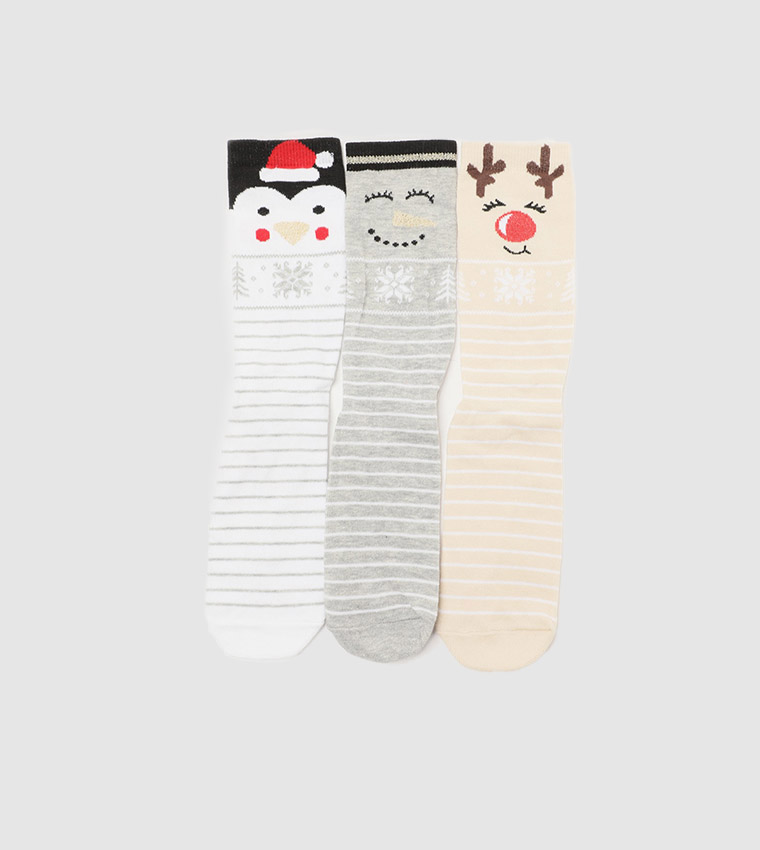 Pack of 3 Christmas Themed Socks