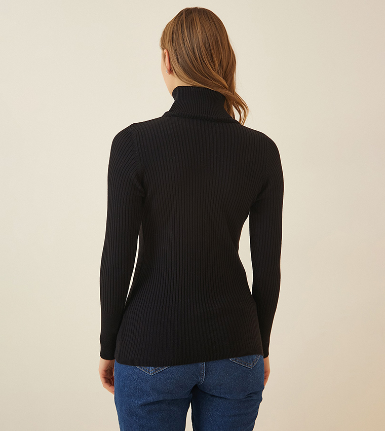 Black 2024 lycra turtleneck