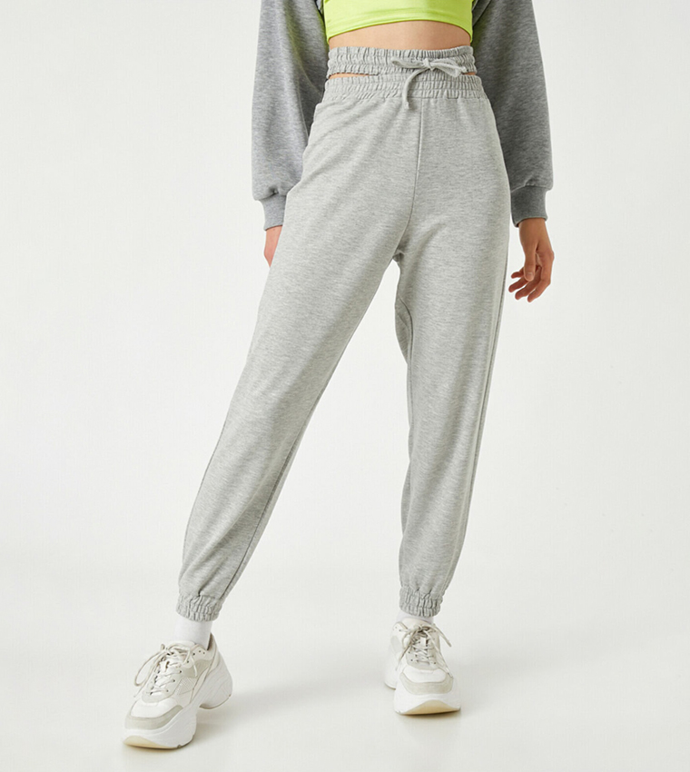Koton Solid Jogger Sweatpants In Grey 