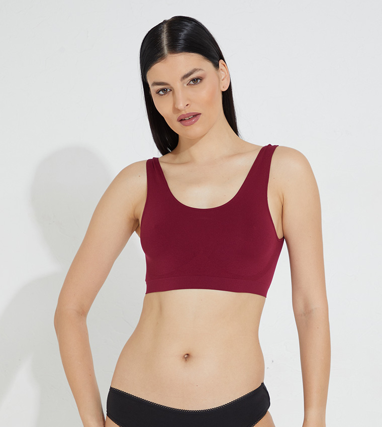 Buy Marks & Spencer Pack Of 3 Solid And Animal Print Sports Bra In Multiple  Colors