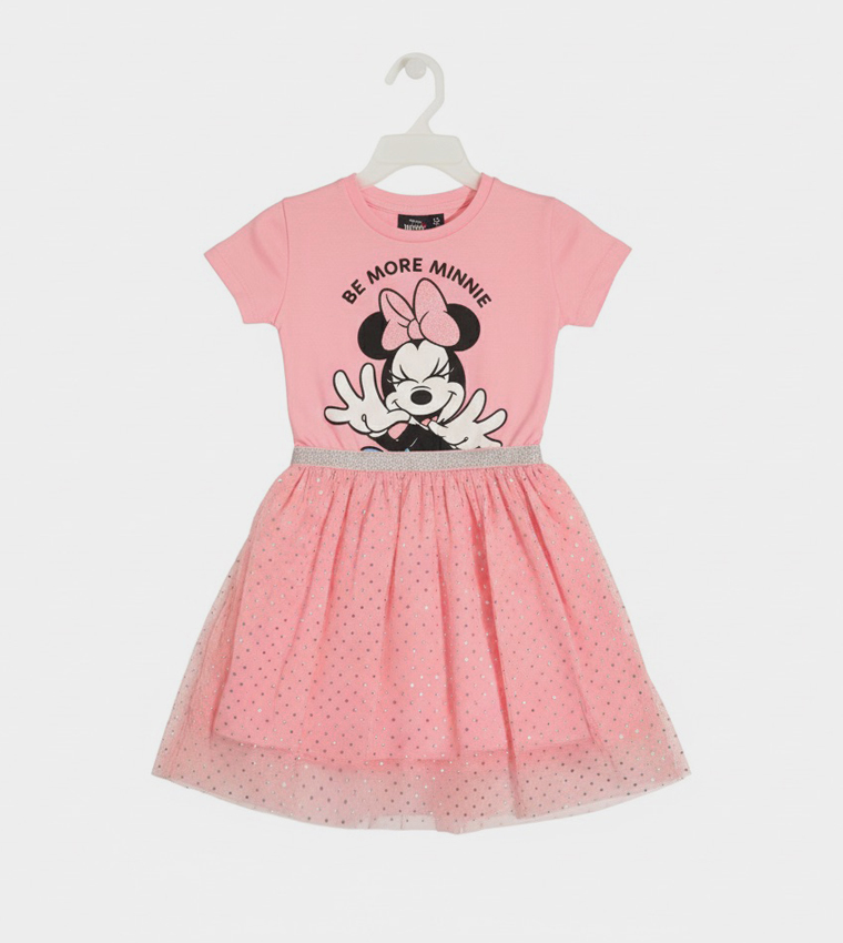 Minnie Mouse Print Short Sleeves Dress