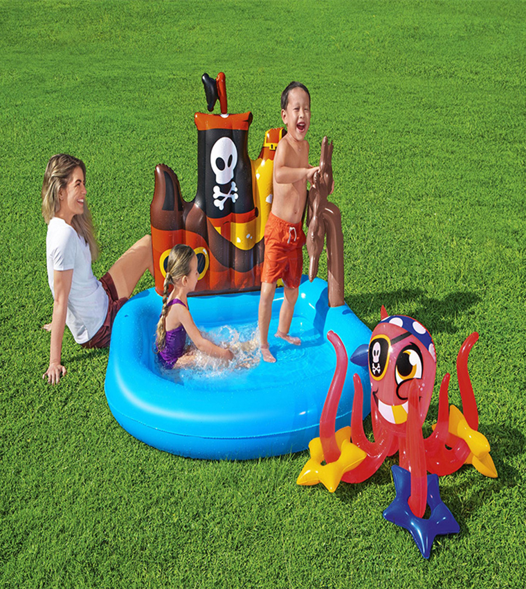 Intex pirate play center hotsell inflatable pool with sprayer