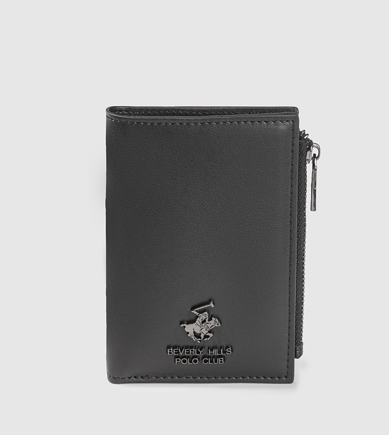 Logo Detail Leather Bi-Fold Wallet