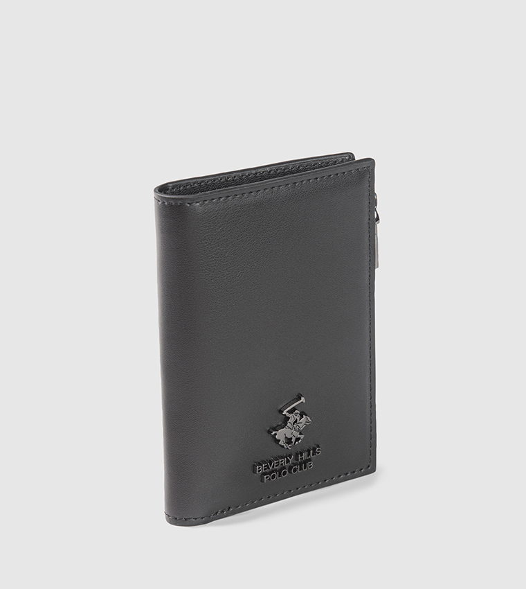 Logo Detail Leather Bi-Fold Wallet