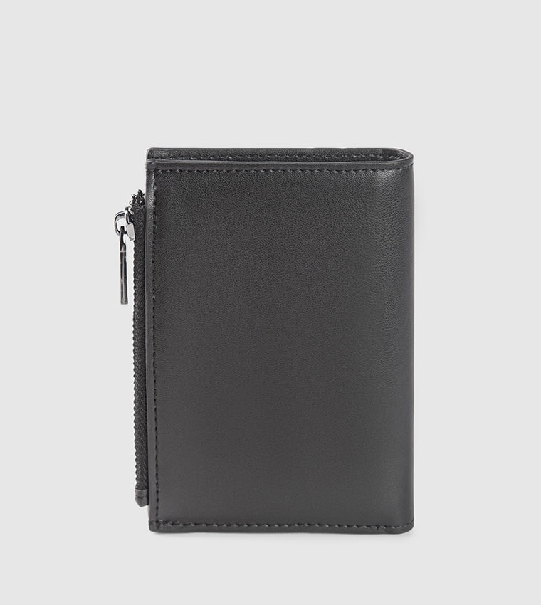 Logo Detail Leather Bi-Fold Wallet