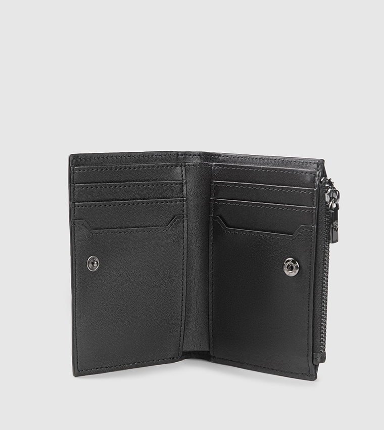 Logo Detail Leather Bi-Fold Wallet