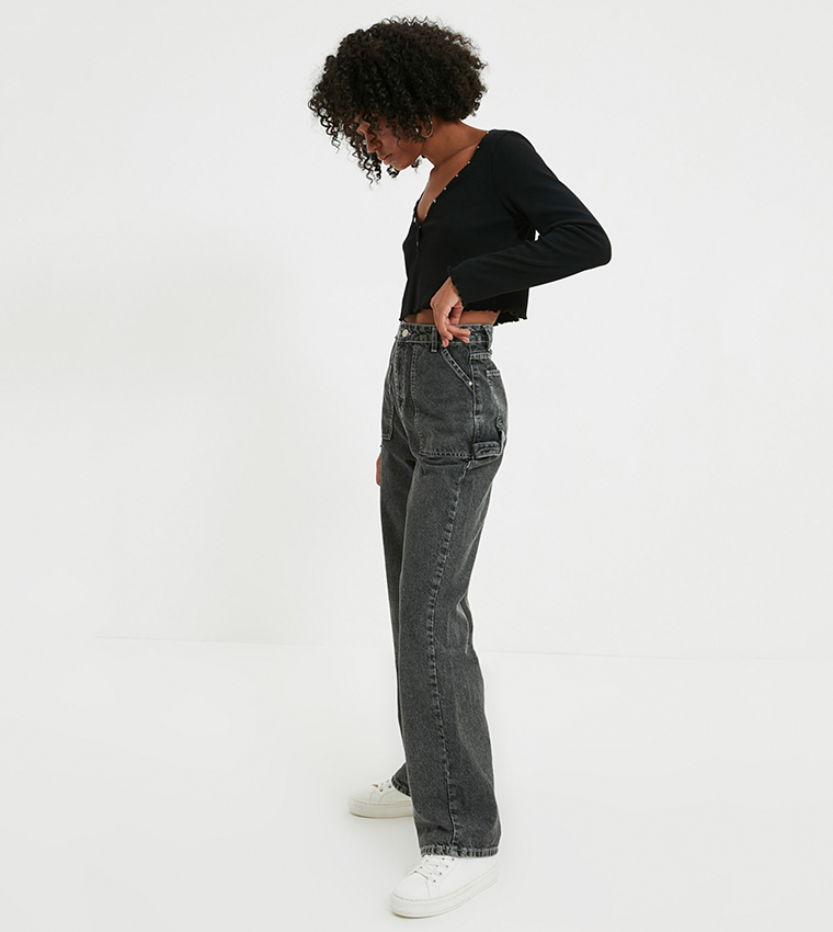 High Waist 90'S Wide Leg Jeans