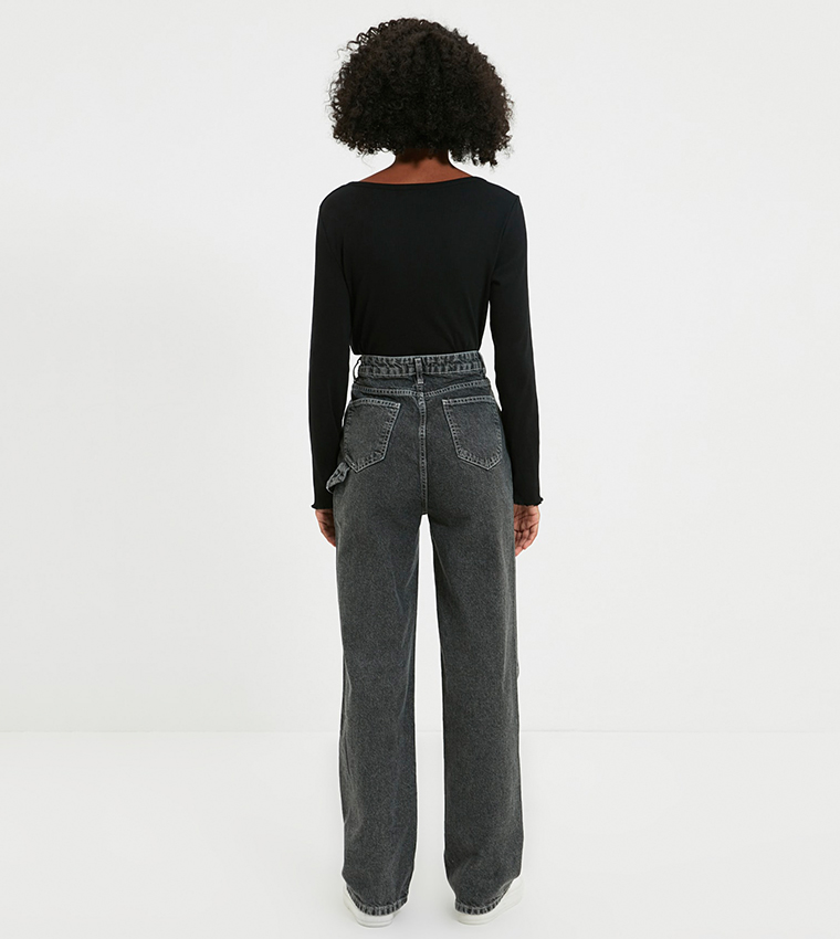 High Waist 90'S Wide Leg Jeans