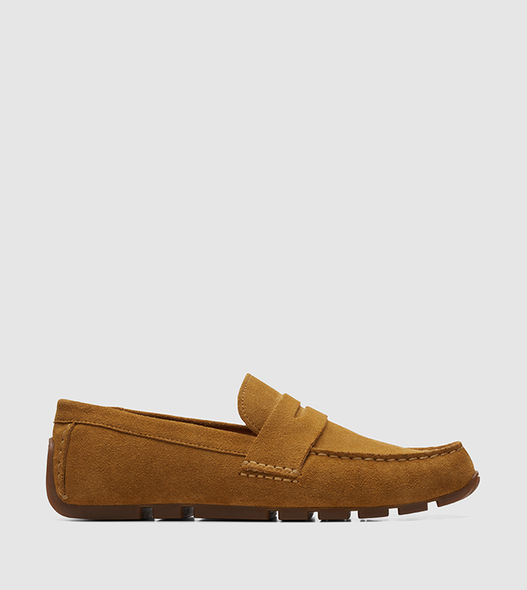 Buy Clarks Oswick Bar Slip On Loafers In Yellow | 6thStreet Saudi Arabia