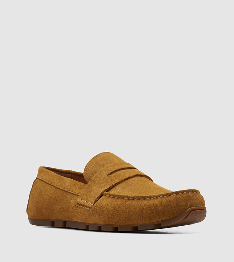 Buy Clarks Oswick Bar Slip On Loafers In Yellow 6thStreet Saudi Arabia