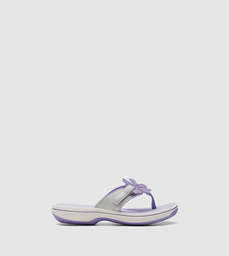 Purple clarks sales flip flops