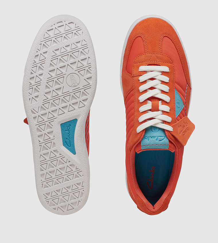 Buy Clarks Craft Rally Ace Low Top Sneakers In Orange | 6thStreet Qatar