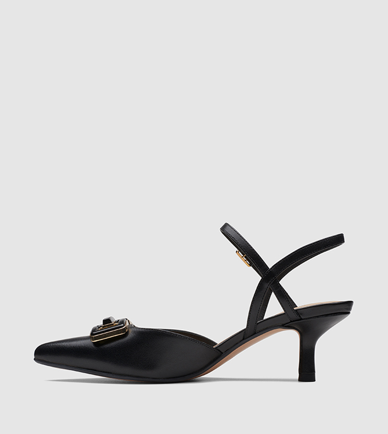 Clarks black sales slingback shoes